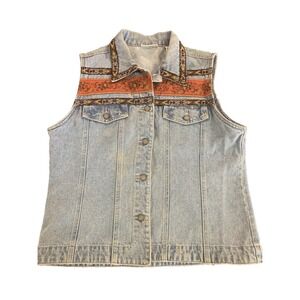 Y2K Bill Blass Denim Vest Size L